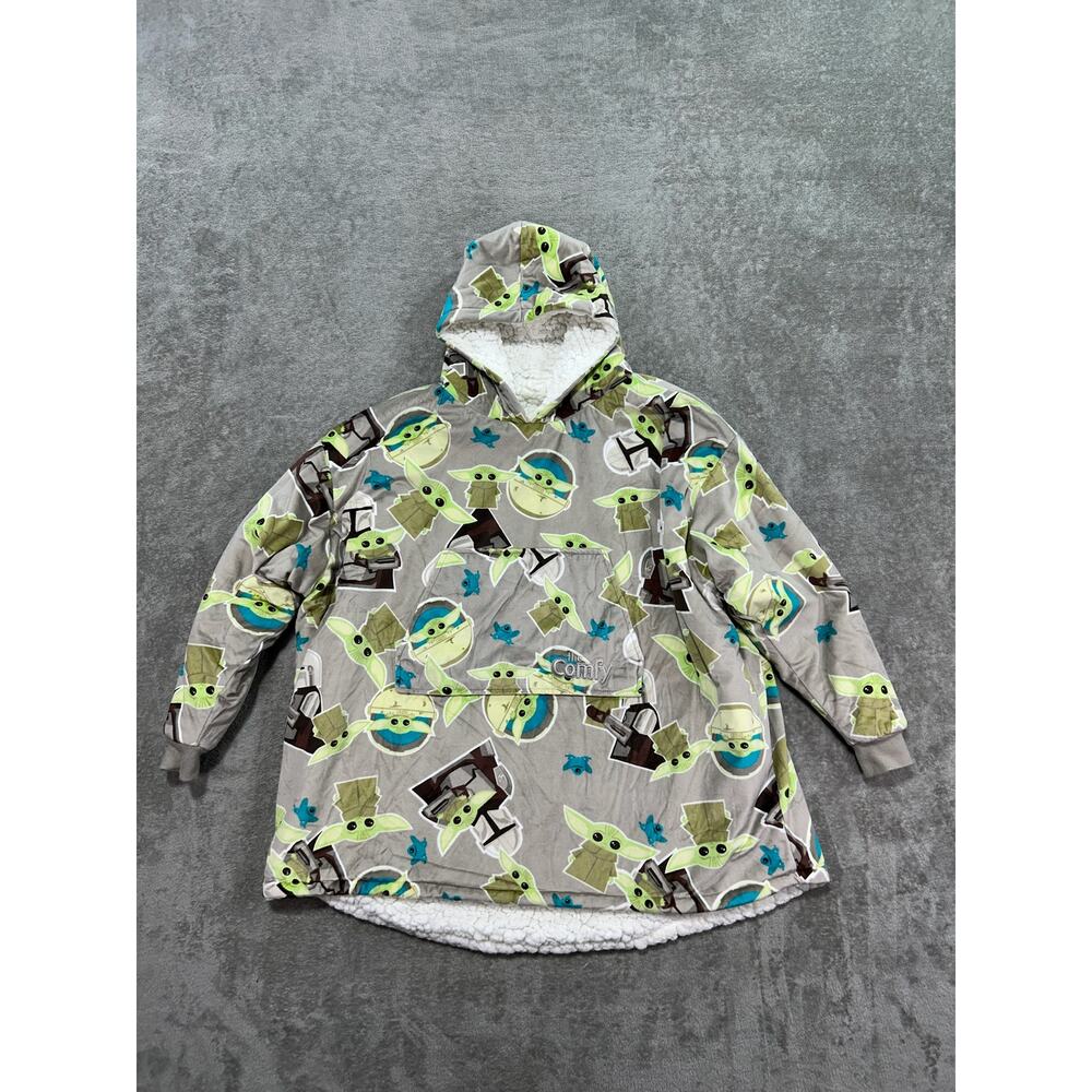 The Comfy Original Hoodie Fleece Sherpa Blanket Jr Star Wars Mandalorian Grogu‎